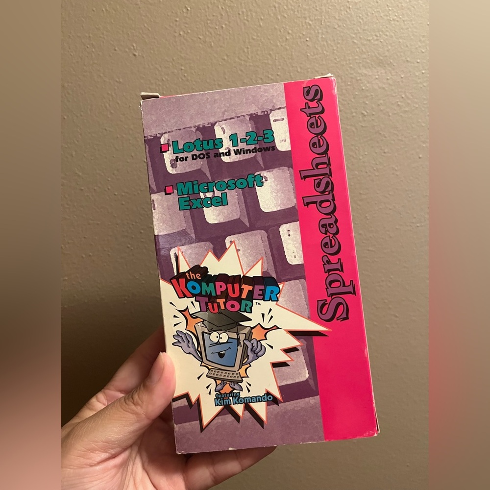 VINTAGE 1993 The Komputer Tutor Spreadsheets VHS Microsoft Excel